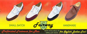 Feature of the style Fairway, a men's perforated golf style oxford