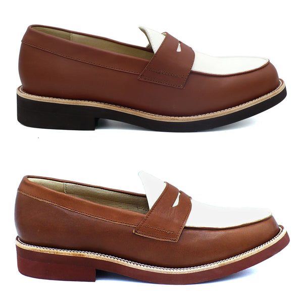 Penny Loafer - Two Tone, Loafers - Re-Mix Vintage Shoes