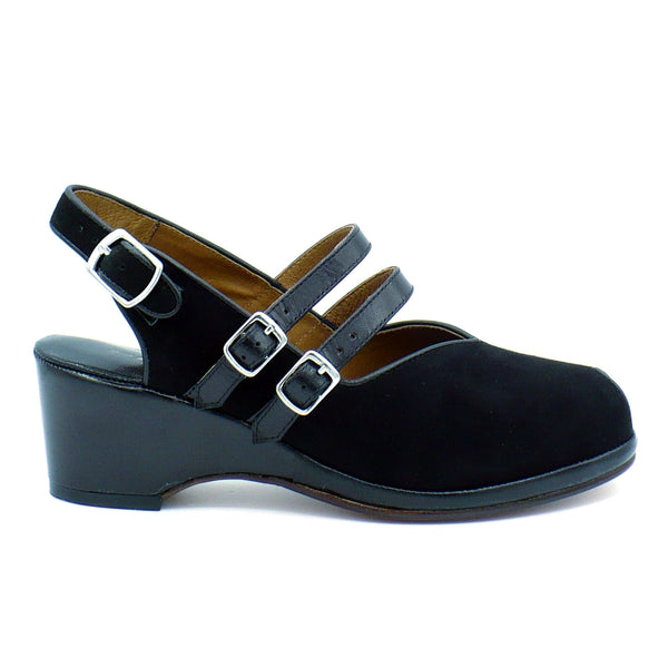 Twin Strap, Wedges - Re-Mix Vintage Shoes
