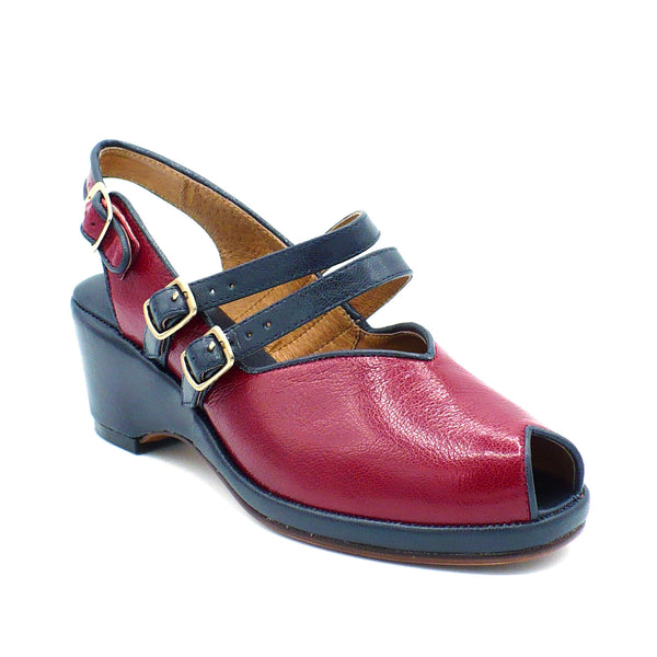 Twin Strap, Wedges - Re-Mix Vintage Shoes