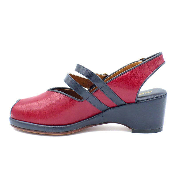Twin Strap, Wedges - Re-Mix Vintage Shoes