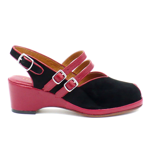 Twin Strap, Wedges - Re-Mix Vintage Shoes