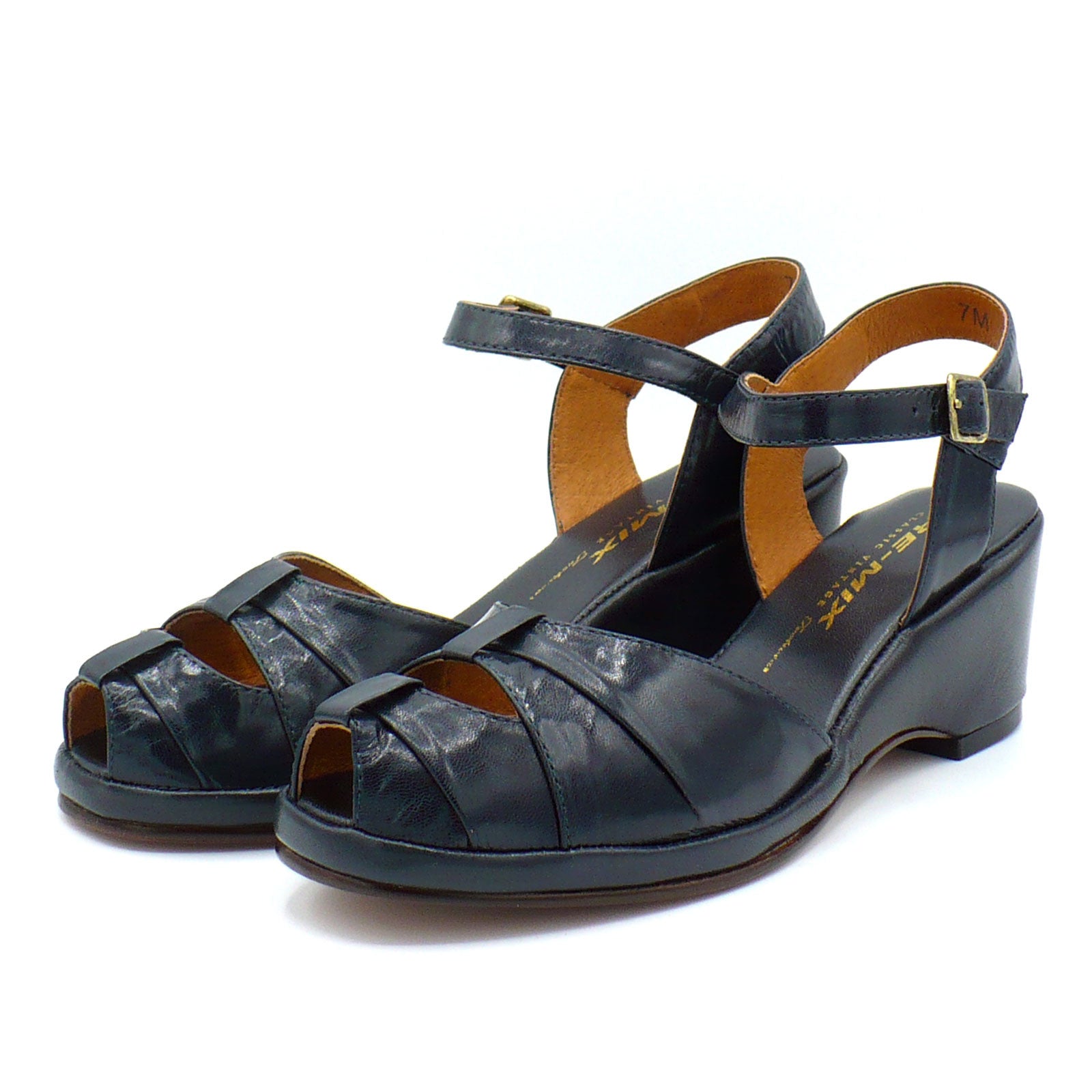 Re-Mix-Pleated-Toe-Navy- 