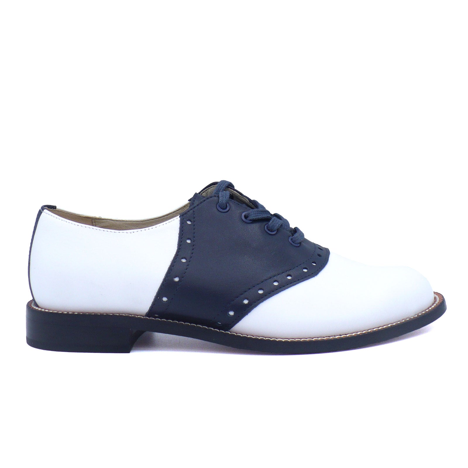 Vintage Crane Leather Saddle Shoes White Navy Blue Size 8.5 EEE Rockabilly Vintage Saddle Shoes Womens 5 - Etsy main image 2